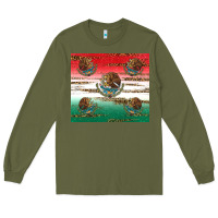 Army Green Mexican Flag Long Sleeve Tee - RanaPortraitStore