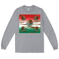 Heather Grey Mexican Flag Long Sleeve Tee - RanaPortraitStore