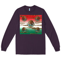 Plum Mexican Flag Long Sleeve Tee - RanaPortraitStore