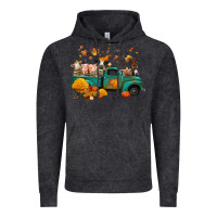 Vintage Black fall farm animals truck nancy Vintage Hoodie - NancyCooperArtShop