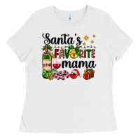 White santa's favorite mama Ladies Tee - AdoDesignShop