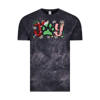 Cloud Black joy with dog paw Vintage Tee - MaliasSmallBusiness