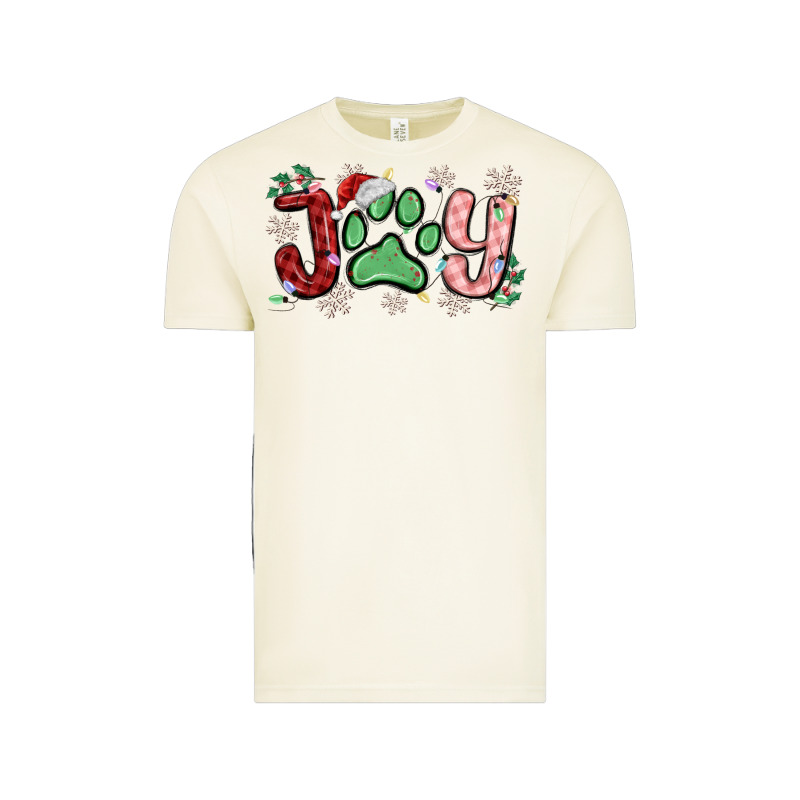 Joy With Dog Paw Vintage Tee by MaliasSmallBusiness | Teevron