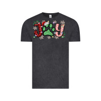 Vintage Black joy with dog paw Vintage Tee - MaliasSmallBusiness
