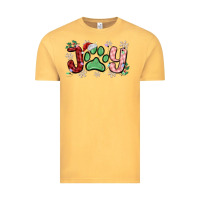 Vintage Mustard joy with dog paw Vintage Tee - MaliasSmallBusiness