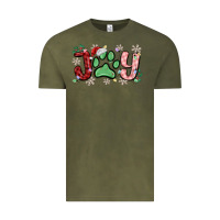 Vintage Olive joy with dog paw Vintage Tee - MaliasSmallBusiness