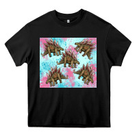 Black dinosaur stegosaurus Heavy Core Tee - Artiststas