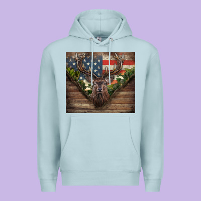 Usa Deer Hunting Premium Hoodie Designed By Cowgirlartshop
