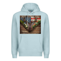 Blue Mist usa deer hunting Premium Hoodie - CowGirlArtShop