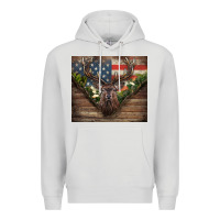 Dove Grey usa deer hunting Premium Hoodie - CowGirlArtShop