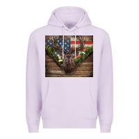 Lilac usa deer hunting Premium Hoodie - CowGirlArtShop