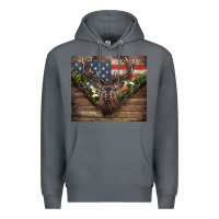 Rock usa deer hunting Premium Hoodie - CowGirlArtShop