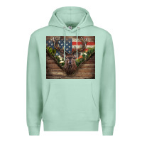 Seafoam usa deer hunting Premium Hoodie - CowGirlArtShop