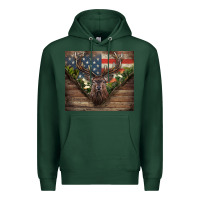 Sports Green usa deer hunting Premium Hoodie - CowGirlArtShop