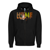 Black Home girl Fall afro girl Zipper Hoodie - NancyCooperArtShop