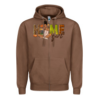 Chestnut Home girl Fall afro girl Zipper Hoodie - NancyCooperArtShop