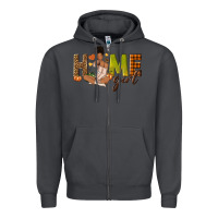 Smoke Home girl Fall afro girl Zipper Hoodie - NancyCooperArtShop