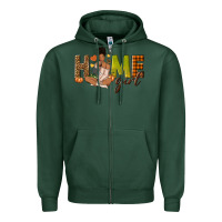 Sports Green Home girl Fall afro girl Zipper Hoodie - NancyCooperArtShop