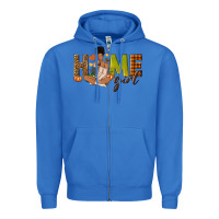 True Royal Home girl Fall afro girl Zipper Hoodie - NancyCooperArtShop