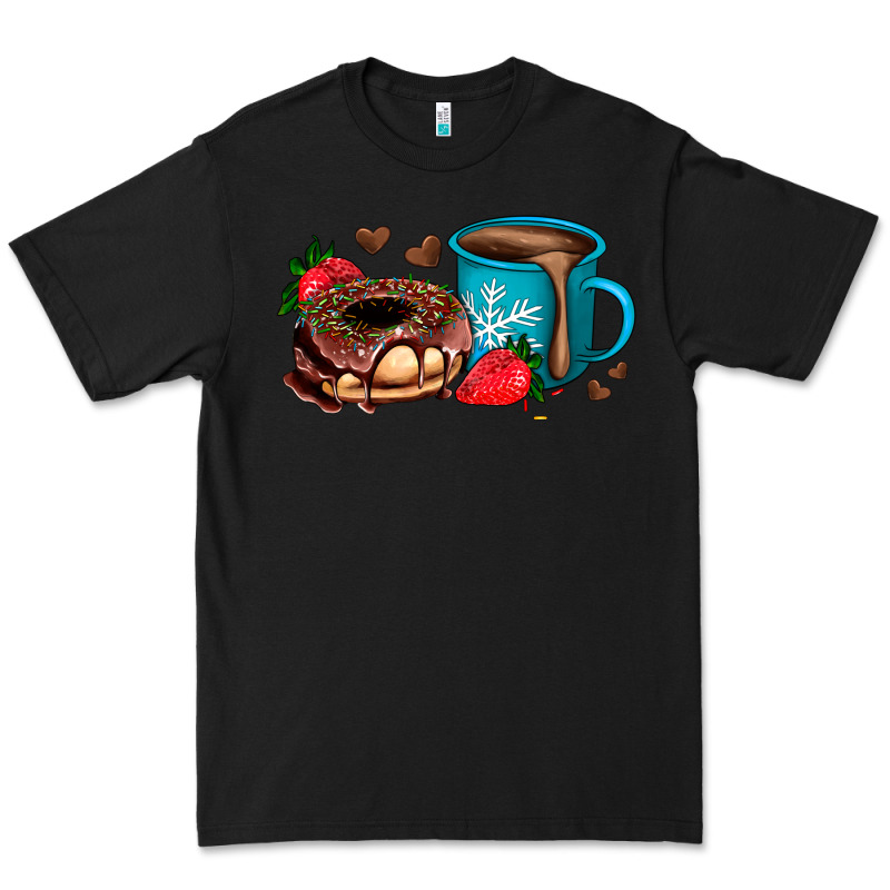 Donut Coffee Strawberry Premium Tee by AdoDesignShop | Teevron