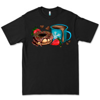 Black donut coffee strawberry Premium Tee - AdoDesignShop
