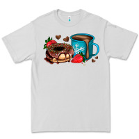 Dove Grey donut coffee strawberry Premium Tee - AdoDesignShop