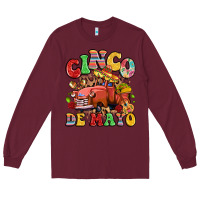 Burgundy cinco de mayo truck Long Sleeve Tee - LillyAllenDesigns