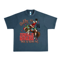 Midnight Navy giddy up jingle horse pick up your feet Urban Heavy Tee - MaliasSmallBusiness
