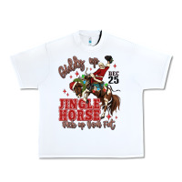 White giddy up jingle horse pick up your feet Urban Heavy Tee - MaliasSmallBusiness