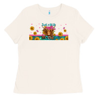 Bone just a little moody long haired cow Ladies Tee - Jasminsmagicworld