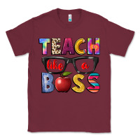 Burgundy teach like a boss Classic Tee - NancyCooperArtShop
