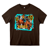 Chocolate Brown western rodeo Heavy Core Tee - JahusDesignShop