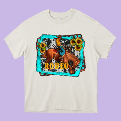 Western Rodeo Heavy Core Tee Designed By Jahusdesignshop