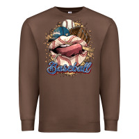 Chestnut Baseball lips Premium Sweatshirt - HowdyJamesFarm