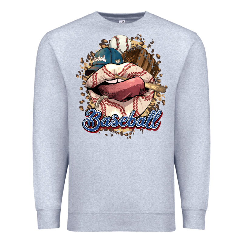 Baseball Lips Premium Sweatshirt by HowdyJamesFarm | Teevron
