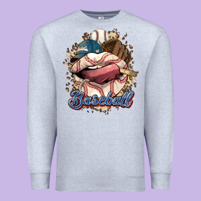 Baseball Lips Premium Sweatshirt Designed By Howdyjamesfarm