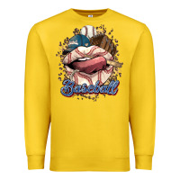 Lemon Baseball lips Premium Sweatshirt - HowdyJamesFarm