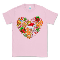 Bubblegum Pink love Christmas  heart Classic Tee - CowhideDigitalArt