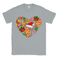 Heather Grey love Christmas  heart Classic Tee - CowhideDigitalArt