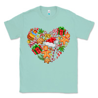 Seafoam love Christmas  heart Classic Tee - CowhideDigitalArt