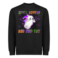 Black spook around and find out Heavyweight Sweatshirt - LillyAllenDesigns