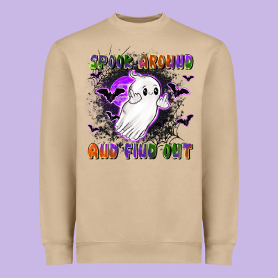 Spook Around And Find Out Heavyweight Sweatshirt Designed By Lillyallendesigns