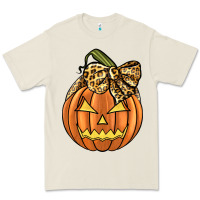 Bone Leopard Ribbon Halloween Pumkin Premium Tee - JahusDesignShop