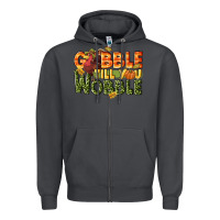 Smoke Gobble till you wobble turkey thanksgiving Zipper Hoodie - NancyCooperArtShop