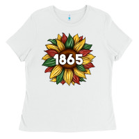 White juneteenth 1865 sunflower Ladies Tee - Artiststas