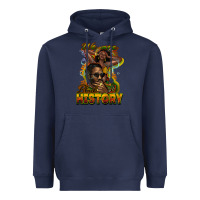 Navy We are Black History Heavyweight Hoodie - HowdyJamesFarm
