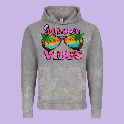 Summer Vibes Vintage Hoodie Designed By Jasminsmagicworld