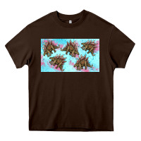 Chocolate Brown dinosaur stegosaurus sippy cup Heavy Core Tee - Artiststas