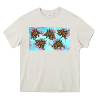 Cream dinosaur stegosaurus sippy cup Heavy Core Tee - Artiststas