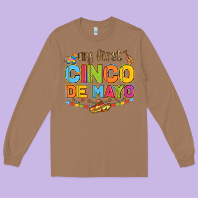 My First Cinco De Mayo Long Sleeve Tee Designed By Lillyallendesigns
